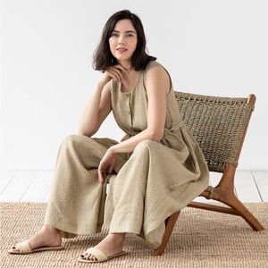 Magic linen Wide Leg Linen Jumpsuit Positano in
Polka dots